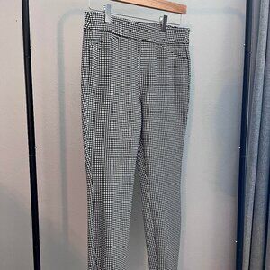 WHBM Gingham Slim Black & White Pants Size 6